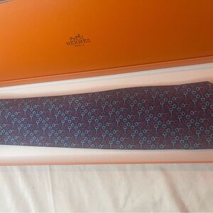 Hermes Blue and Red Ties Accessories